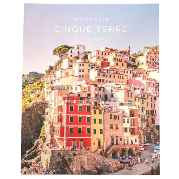 Gray Malin Cinque Terre 1000 Piece Puzzle Complete with Poster - Picture 1 of 13